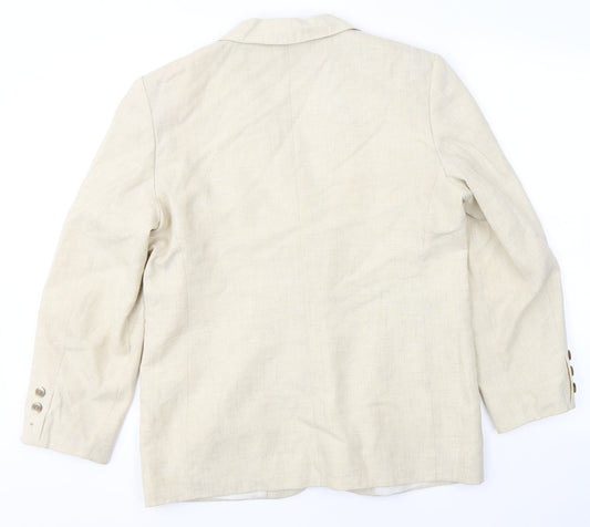 Anne Brooks Womens Beige   Jacket Blazer Size 14  Button