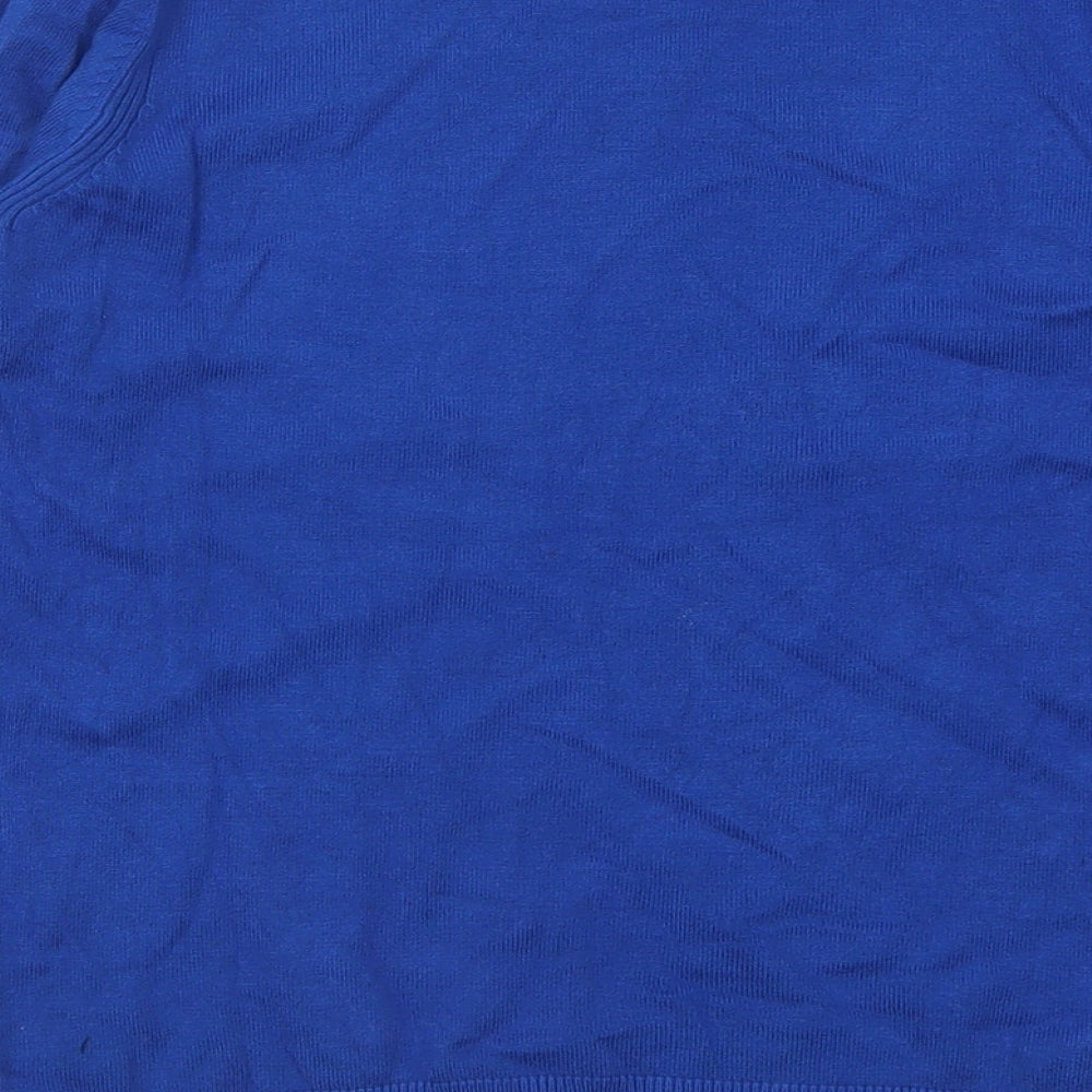 pep&co Womens Blue Crew Neck  Viscose Pullover Jumper Size 10
