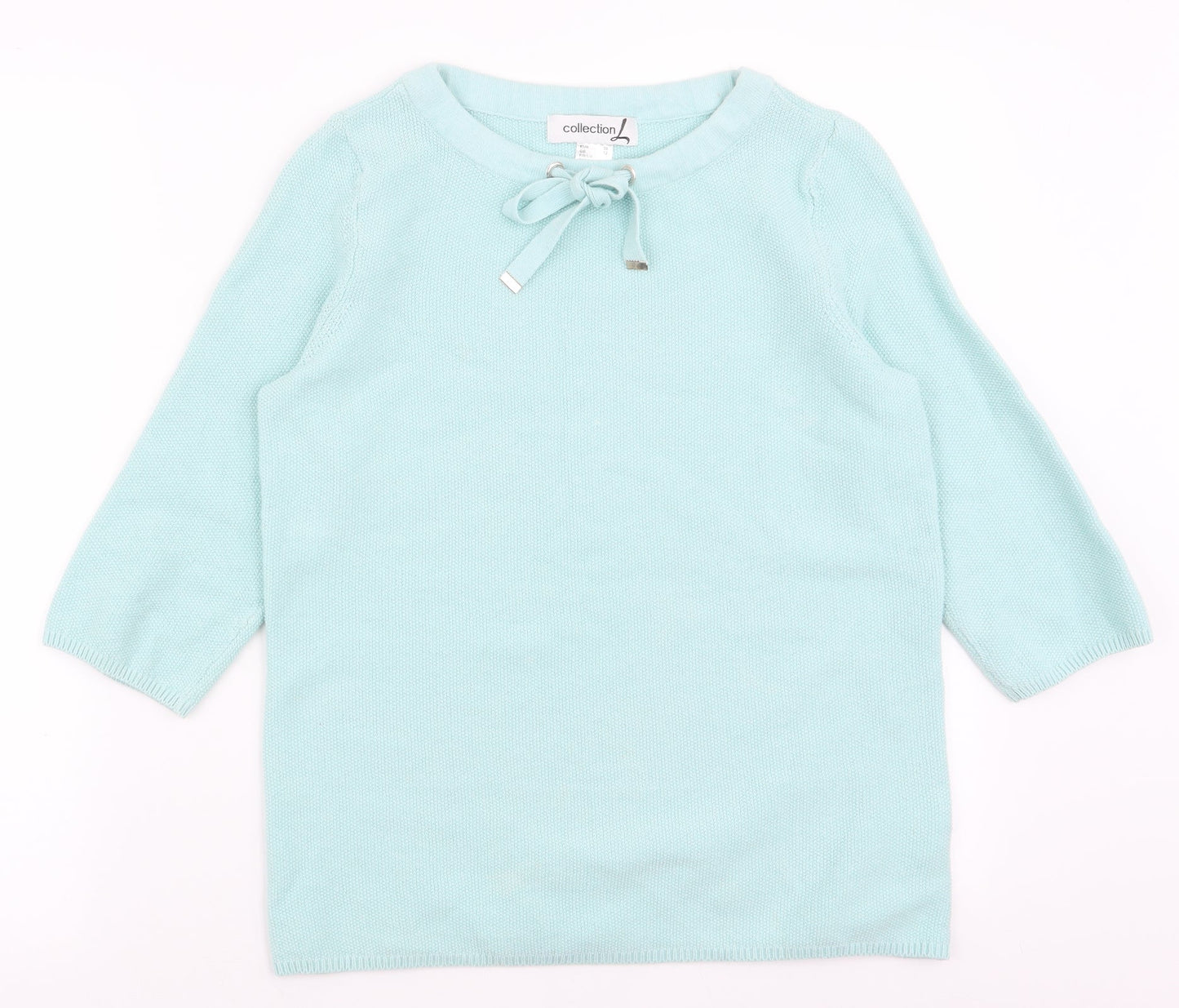 collection  Womens Blue Round Neck  100% Cotton Pullover Jumper Size 12