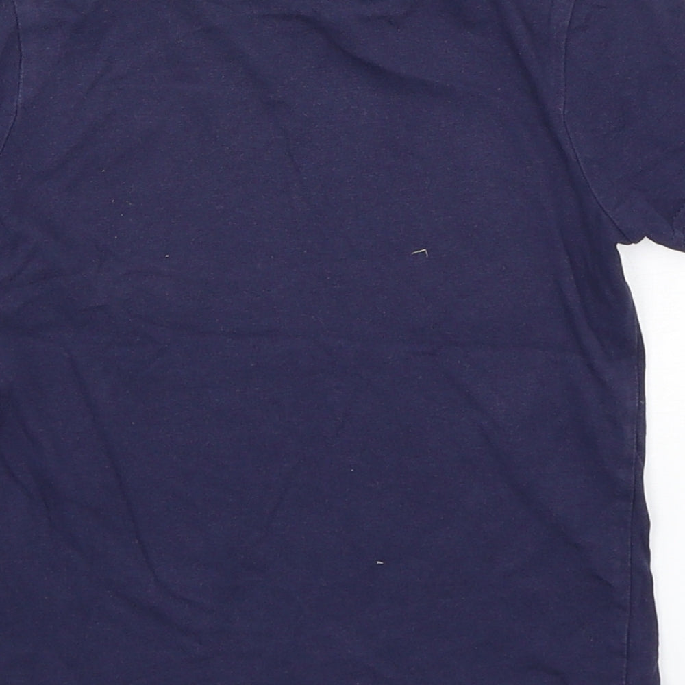 George Boys Blue  Cotton Basic T-Shirt Size 2-3 Years Round Neck Pullover