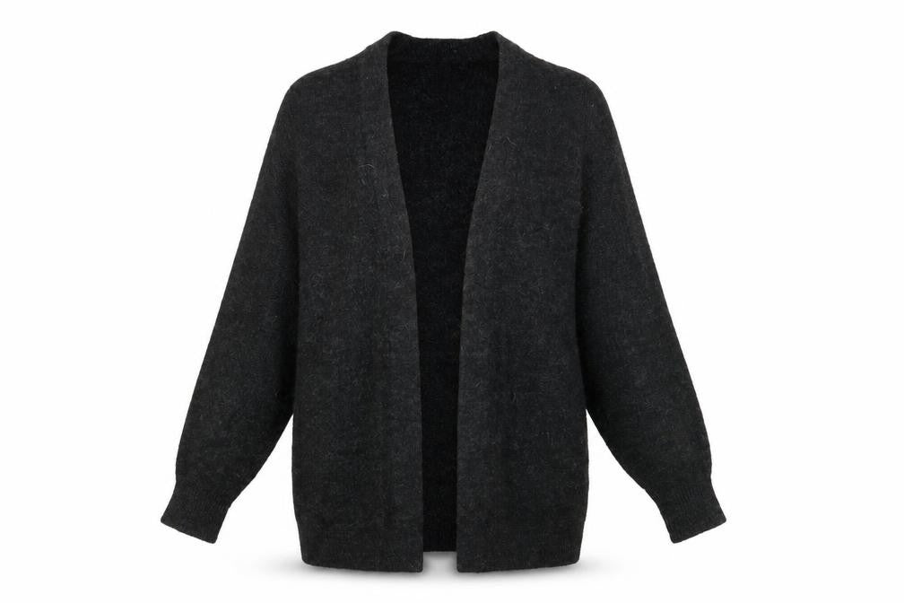 H&M Womens Grey V-Neck  Acrylic Cardigan Jumper Size XS