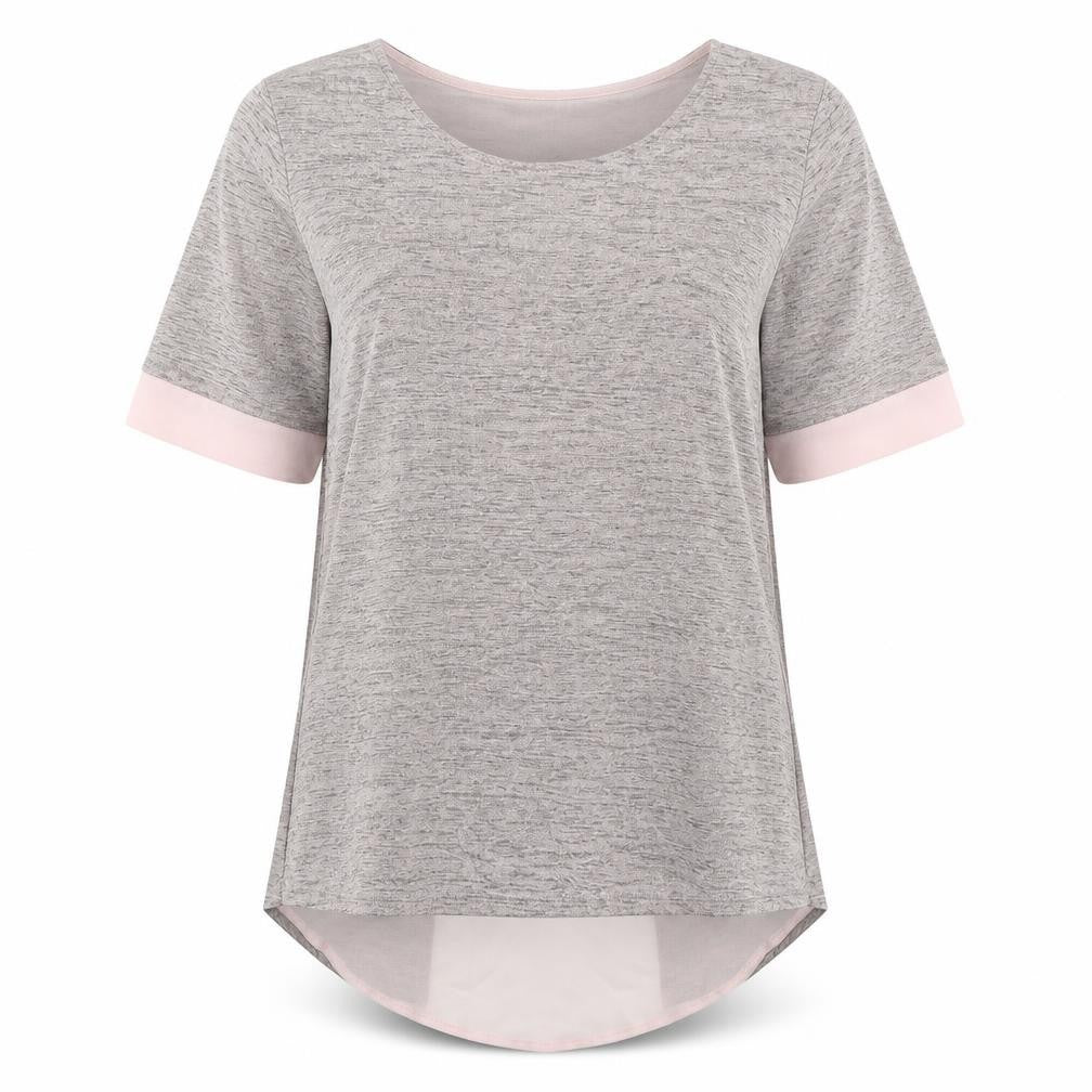 Divine Womens Pink  Polyester Basic T-Shirt Size 14 Round Neck