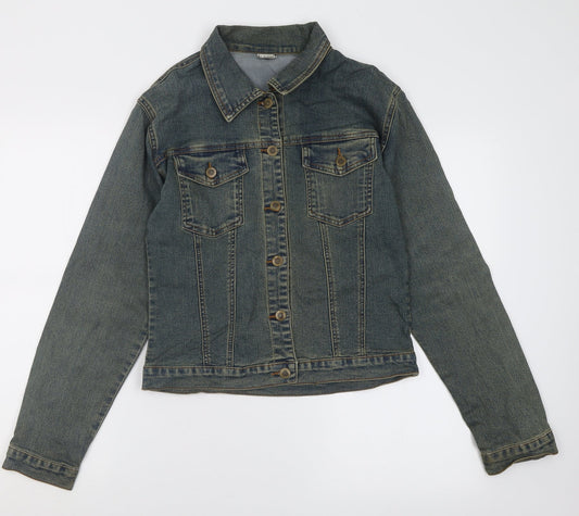 Preworn Womens Blue   Jacket  Size 8  Button