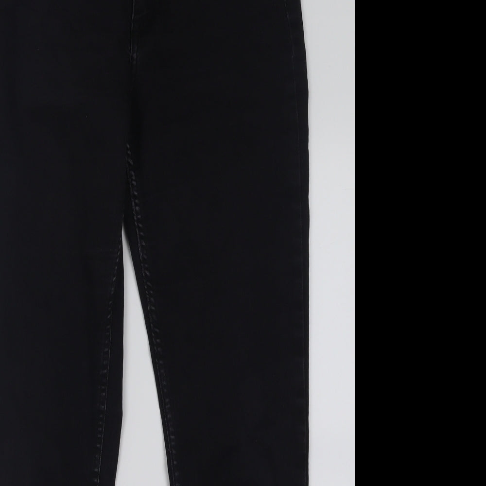 H&M Womens Black  Cotton Skinny Jeans Size 28 in L28 in Regular Button