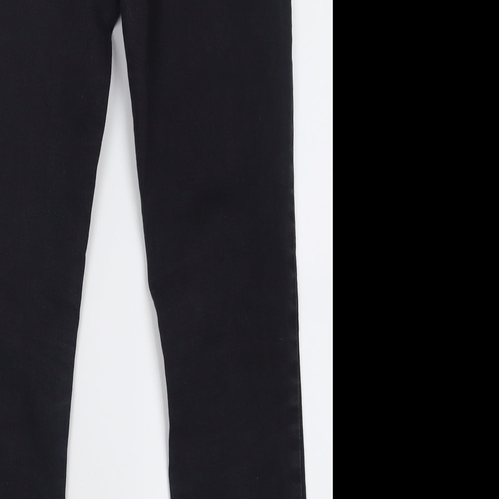 H&M Womens Black  Cotton Skinny Jeans Size 28 in L28 in Regular Button