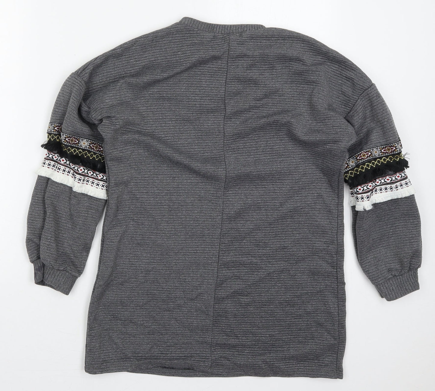 Cameo Rose Womens Grey  Cotton Pullover Sweatshirt Size S  Pullover