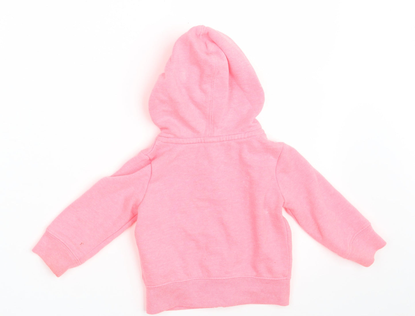 Gap Girls Pink  Cotton Pullover Jumper Size 6-9 Months  Zip