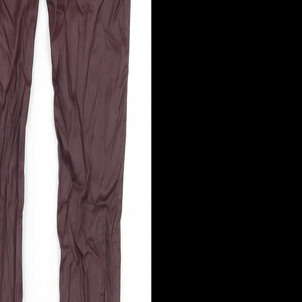 Parisian Womens Purple  Viscose Skinny Jeans Size 8 L27 in Regular Button