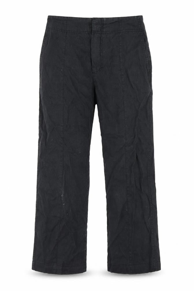 Mango Womens Black  Polyester Pedal Pusher Trousers Size 10 L24 in Regular Hook & Eye