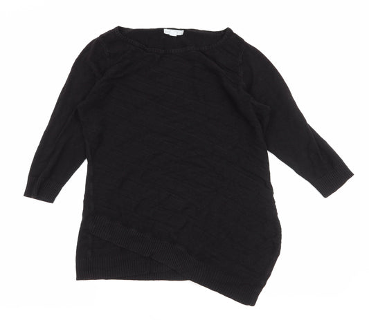 New York & Company Womens Black Round Neck  Acrylic Pullover Jumper Size M