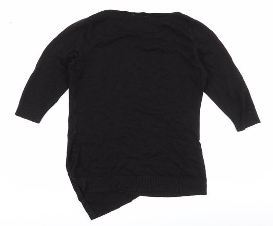New York & Company Womens Black Round Neck  Acrylic Pullover Jumper Size M