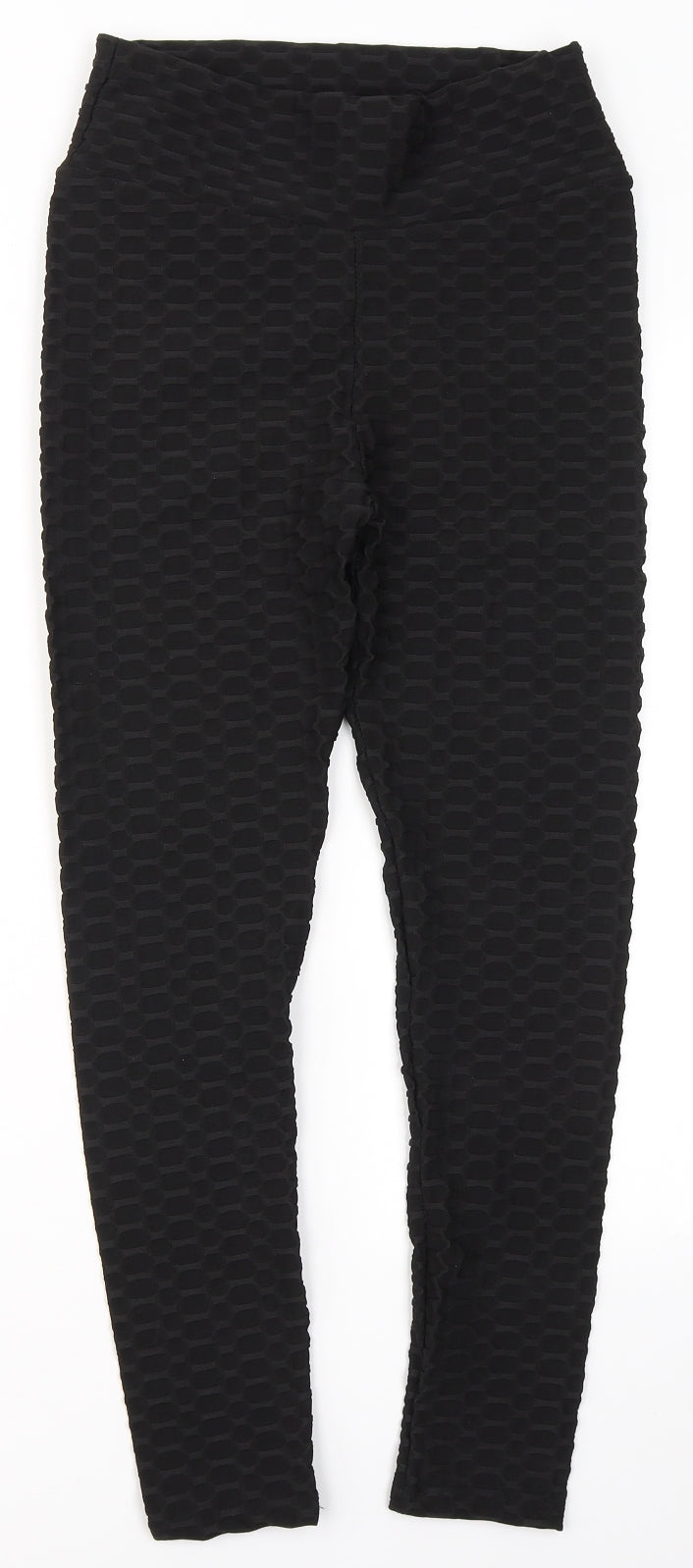 Preworn Womens Black  Polyester Jegging Leggings Size L L26 in