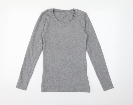 EAC Womens Grey Round Neck  Acrylic Pullover Jumper Size 10