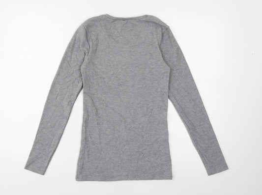 EAC Womens Grey Round Neck  Acrylic Pullover Jumper Size 10