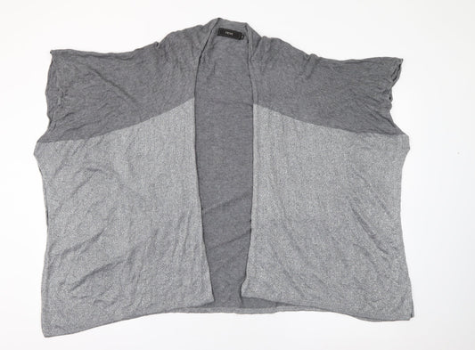 NEXT Womens Grey V-Neck  Polyester Cardigan Jumper Size L
