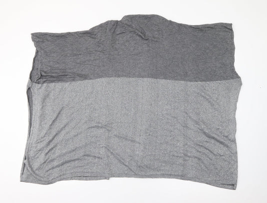 NEXT Womens Grey V-Neck  Polyester Cardigan Jumper Size L