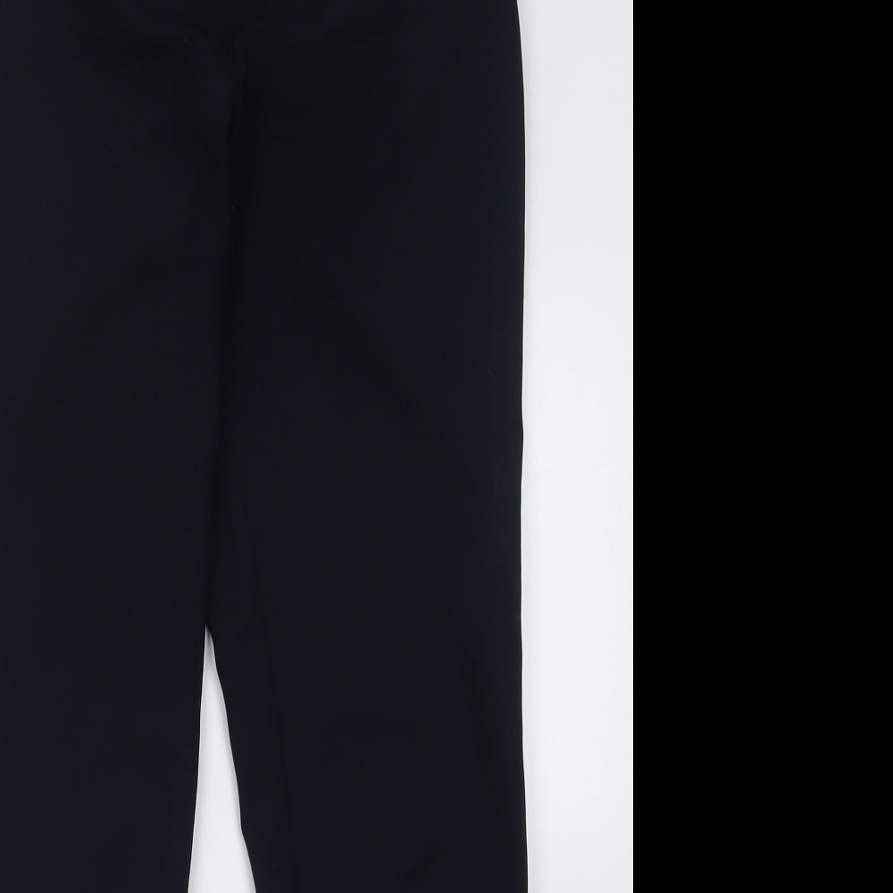 Dunnes Stores Womens Blue  Polyester Trousers  Size 8 L28 in Regular Hook & Eye