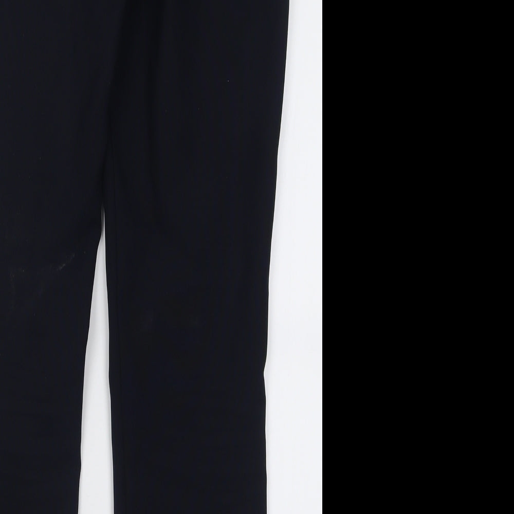 Dunnes Stores Womens Blue  Polyester Trousers  Size 8 L28 in Regular Hook & Eye
