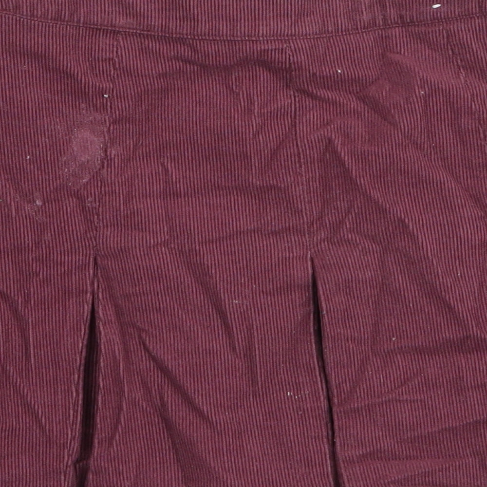 NEXT Girls Purple  Cotton A-Line Skirt Size 4 Years  Regular Zip