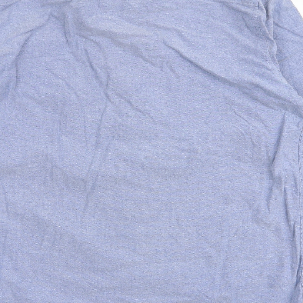 NEXT Mens Blue  Cotton  Button-Up Size S Collared Button