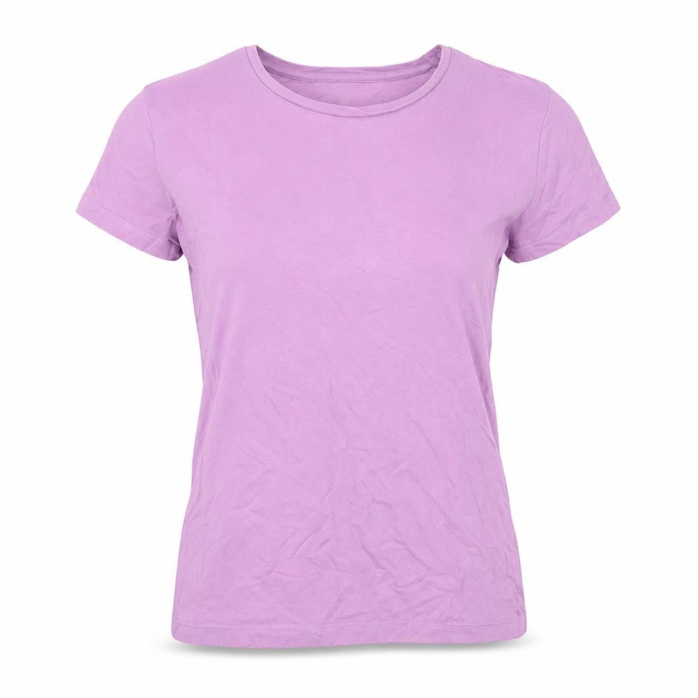Dunnes Womens Pink  Cotton Basic T-Shirt Size 6 Round Neck