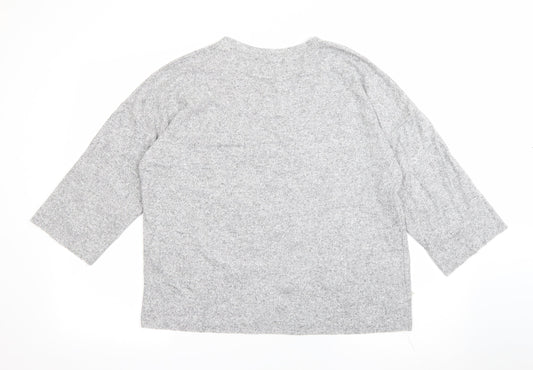 Zara Womens Green Crew Neck  Viscose Pullover Jumper Size M