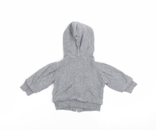 Mothercare Baby Green  Cotton Full Zip Jumper Size 0-3 Months  Zip