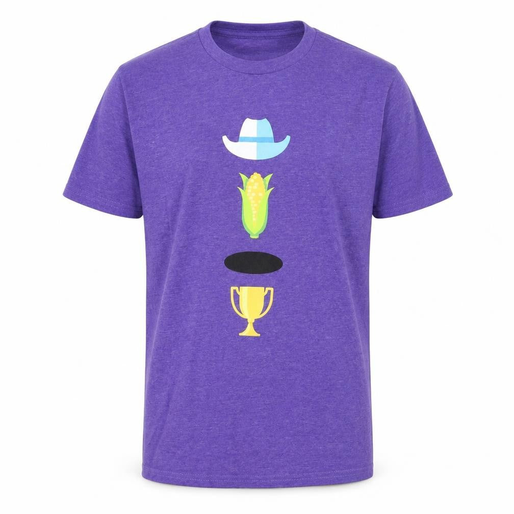 District Mens Purple  Cotton  T-Shirt Size S Round Neck