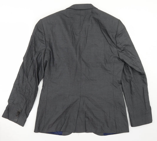 River Island Mens Grey  Viscose Jacket Blazer Size 38