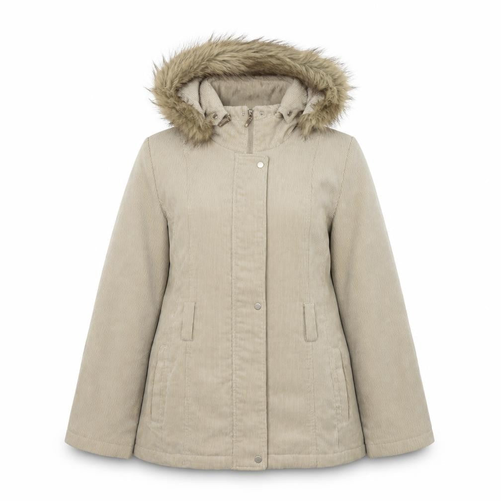 Klass Womens Beige   Parka Coat Size 12  Zip