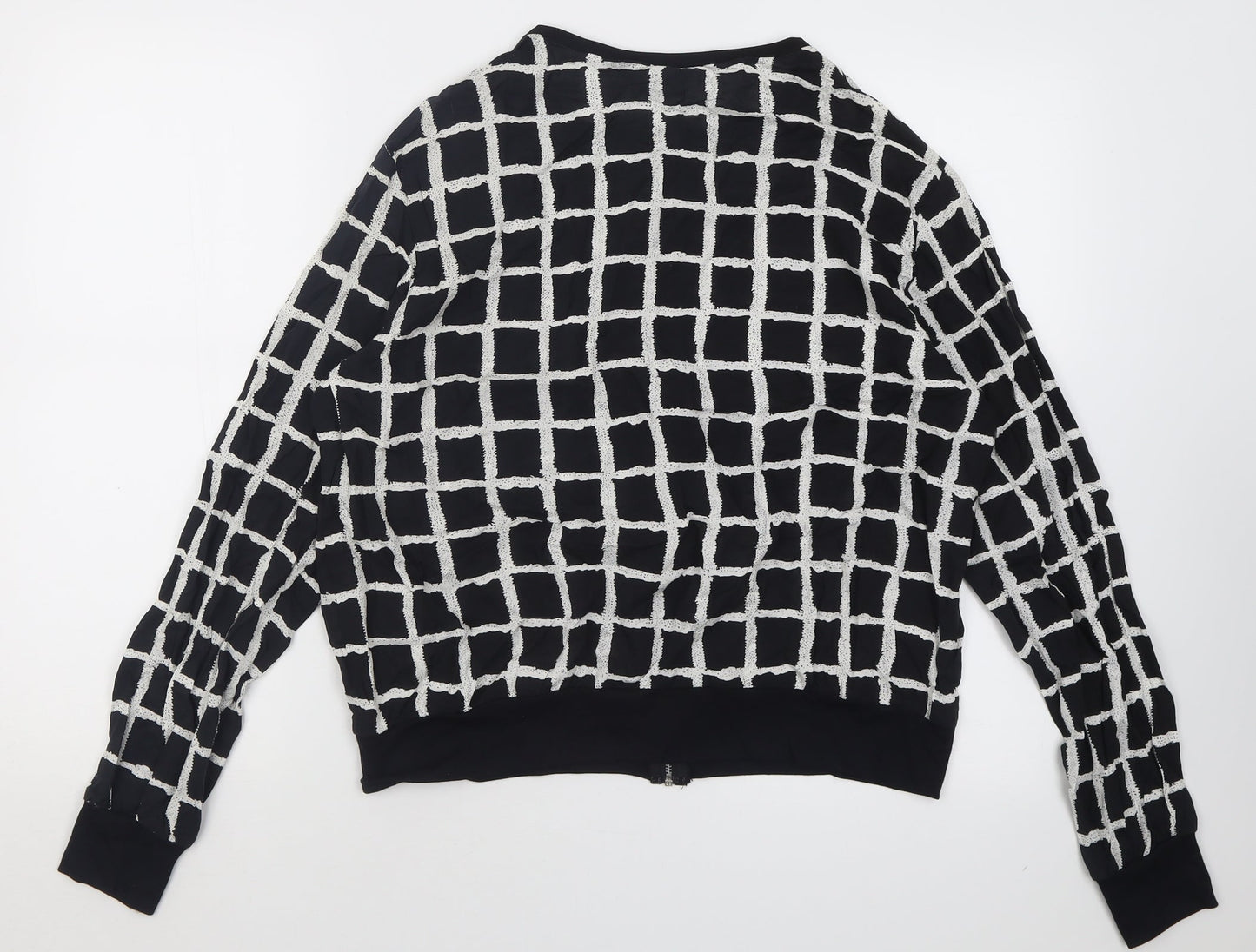 Dorothy Perkins Womens Black Check  Jacket  Size 14  Zip