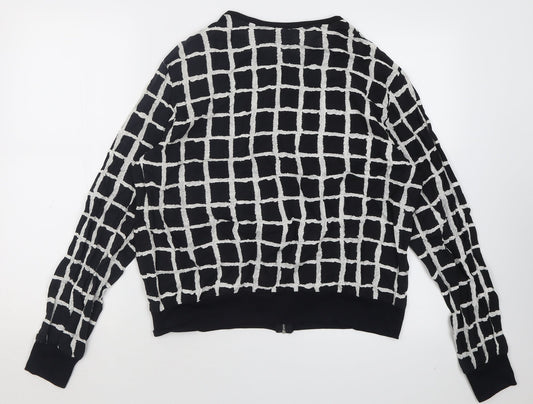 Dorothy Perkins Womens Black Check  Jacket  Size 14  Zip