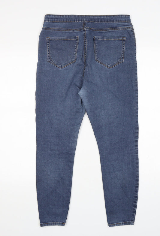 Denim Co Womens Black  Cotton Skinny Jeans Size 14 L26 in Regular