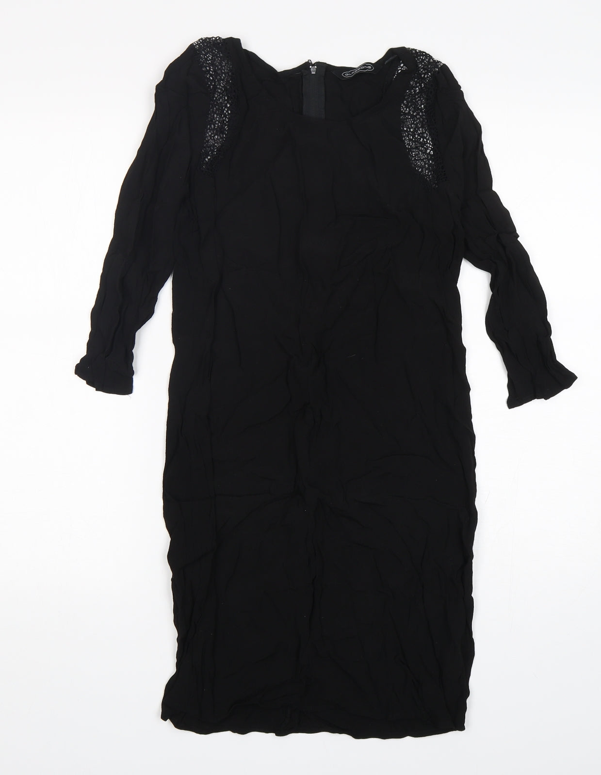 Glassons Womens Black  Viscose Mini  Size 8  Round Neck