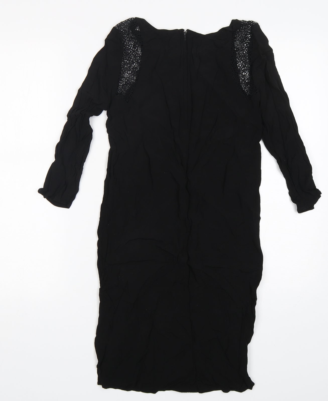 Glassons Womens Black  Viscose Mini  Size 8  Round Neck