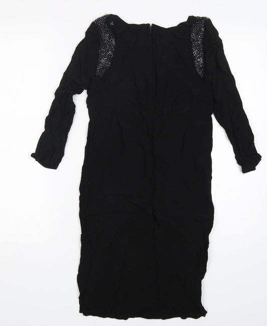 Glassons Womens Black  Viscose Mini  Size 8  Round Neck
