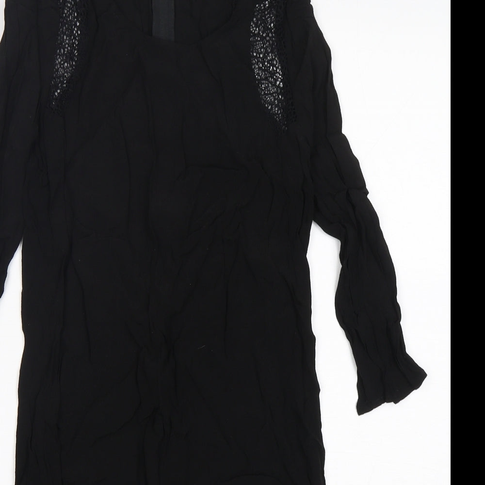 Glassons Womens Black  Viscose Mini  Size 8  Round Neck