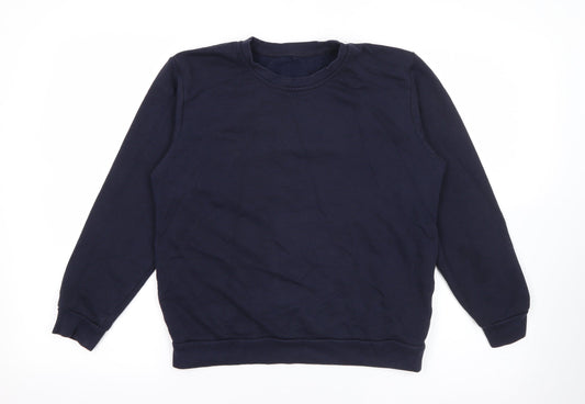 George Boys Blue  Cotton Pullover Sweatshirt Size 11-12 Years