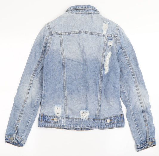 Identity Womens Blue   Jacket  Size 4  Button