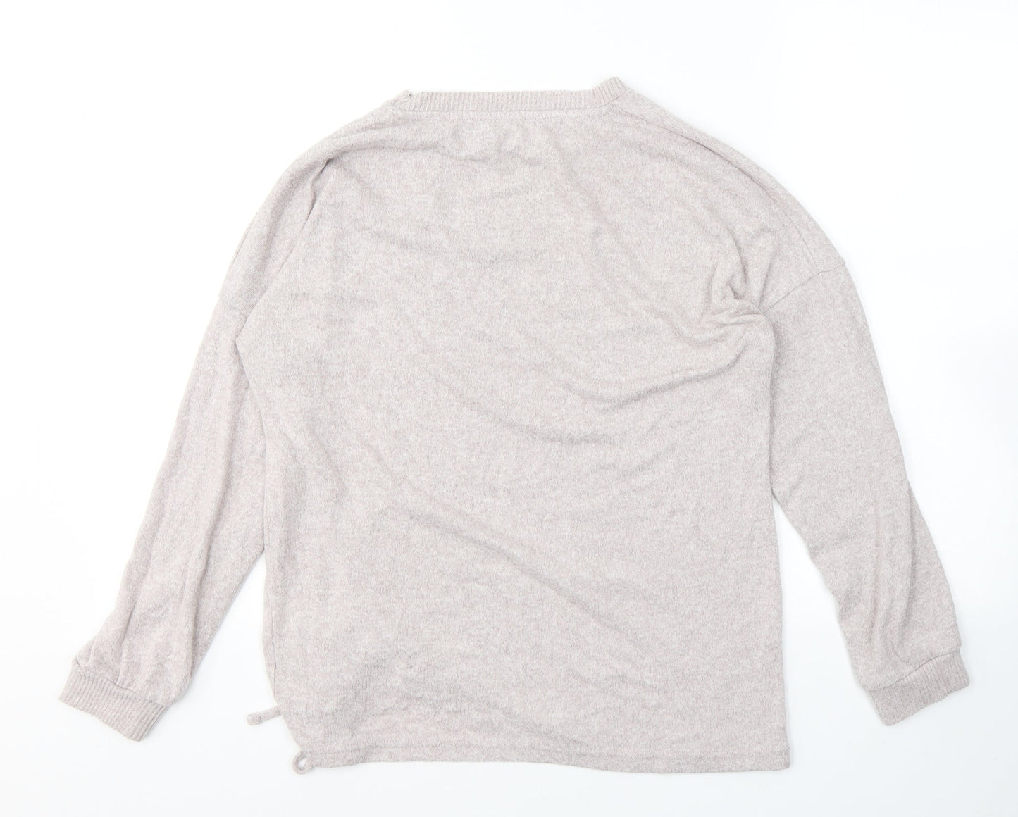 JEFF&CO Womens Pink  Polyester Jersey T-Shirt Size 10 Round Neck