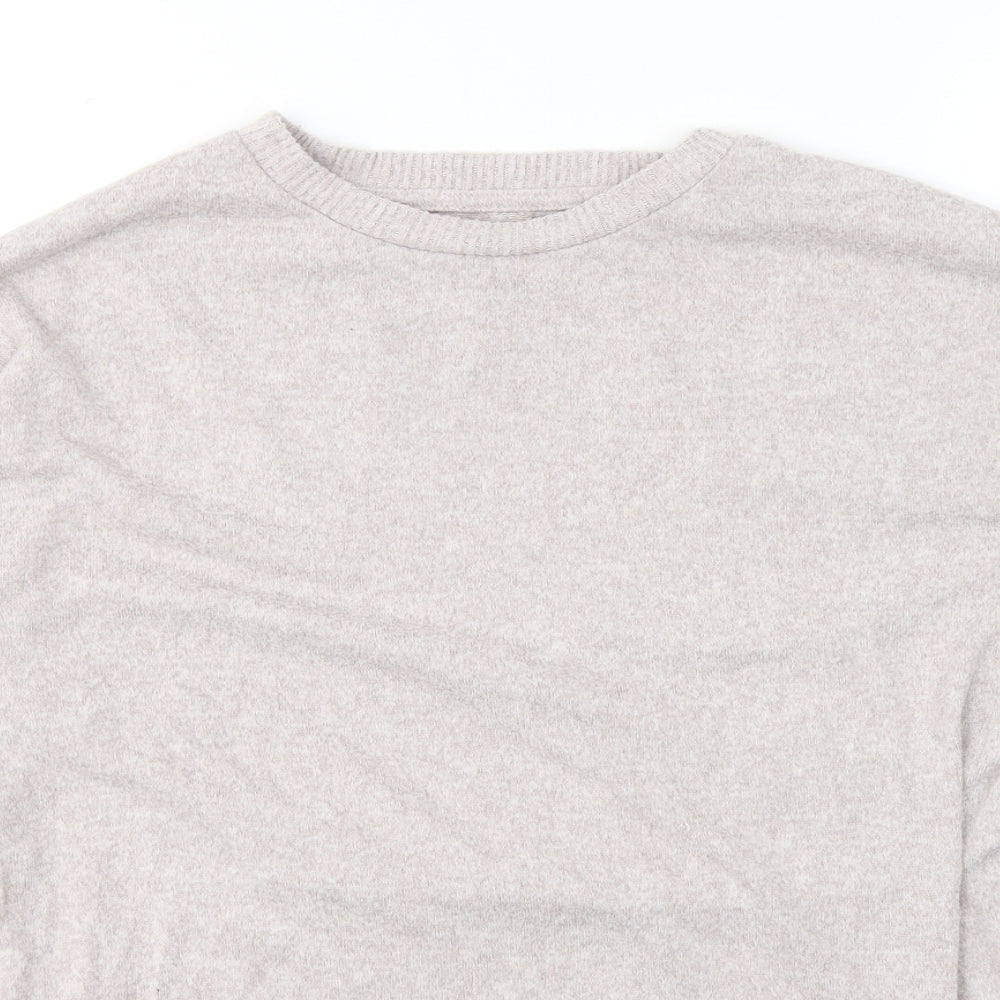 JEFF&CO Womens Pink  Polyester Jersey T-Shirt Size 10 Round Neck