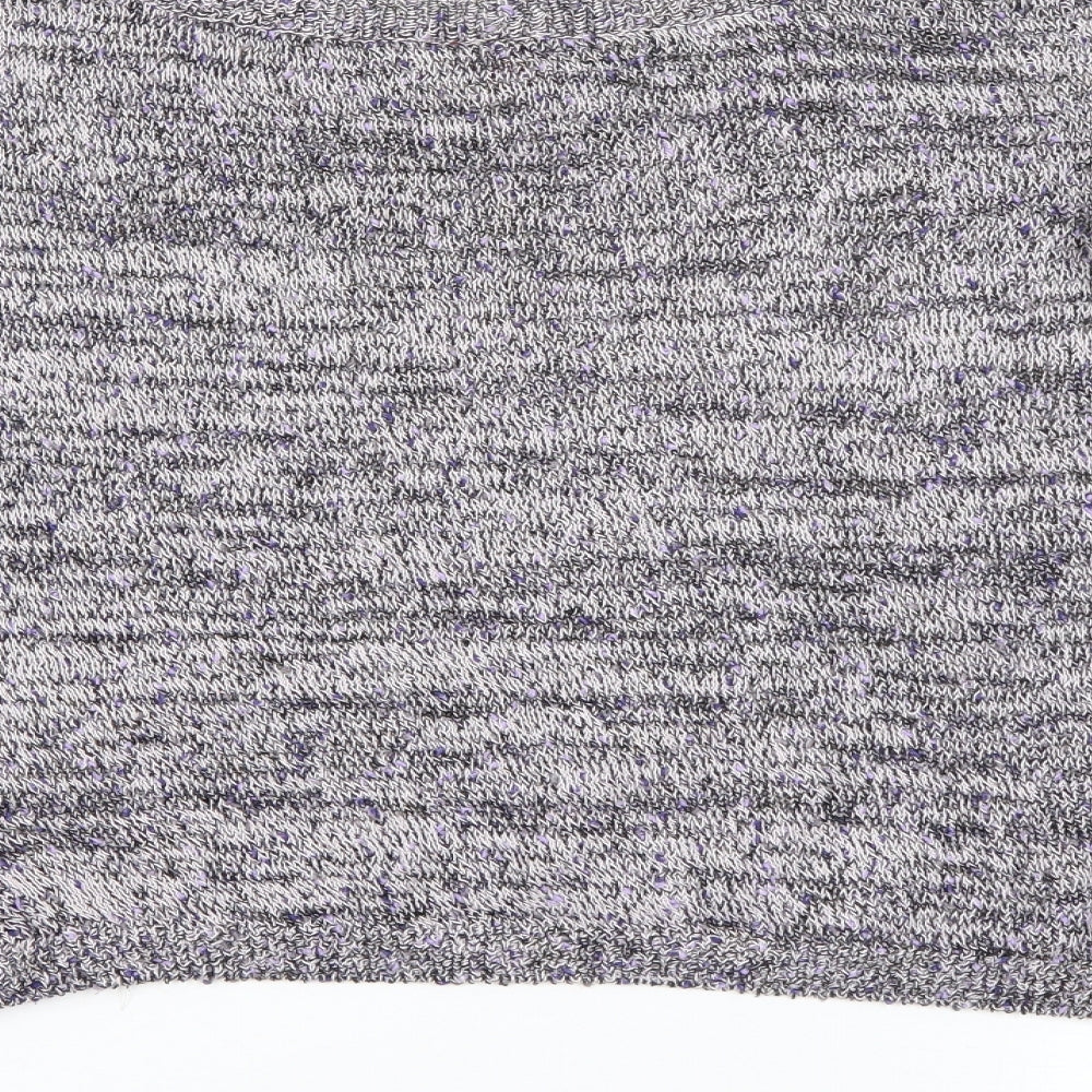 H&M Womens Purple Scoop Neck  Polyester Pullover Jumper Size 6