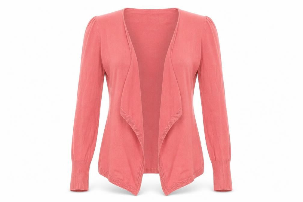 B.C. Best Connections Womens Pink V-Neck  Acrylic Cardigan Jumper Size 14