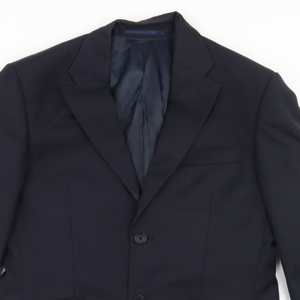 Howick Tailored Mens Blue  Wool Jacket Blazer Size 36
