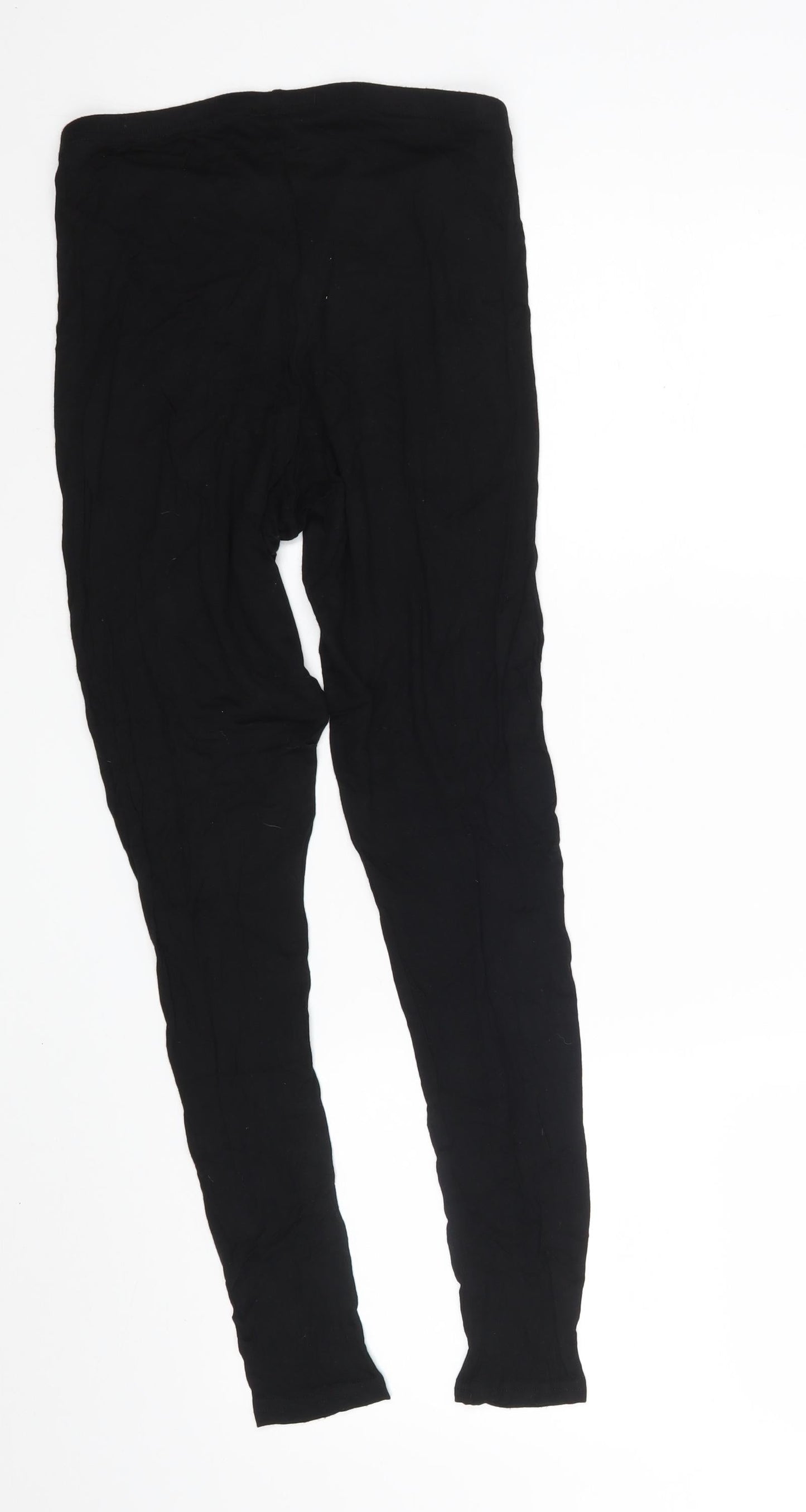 Boohoo Womens Black  Viscose Jegging Leggings Size 10 L25 in