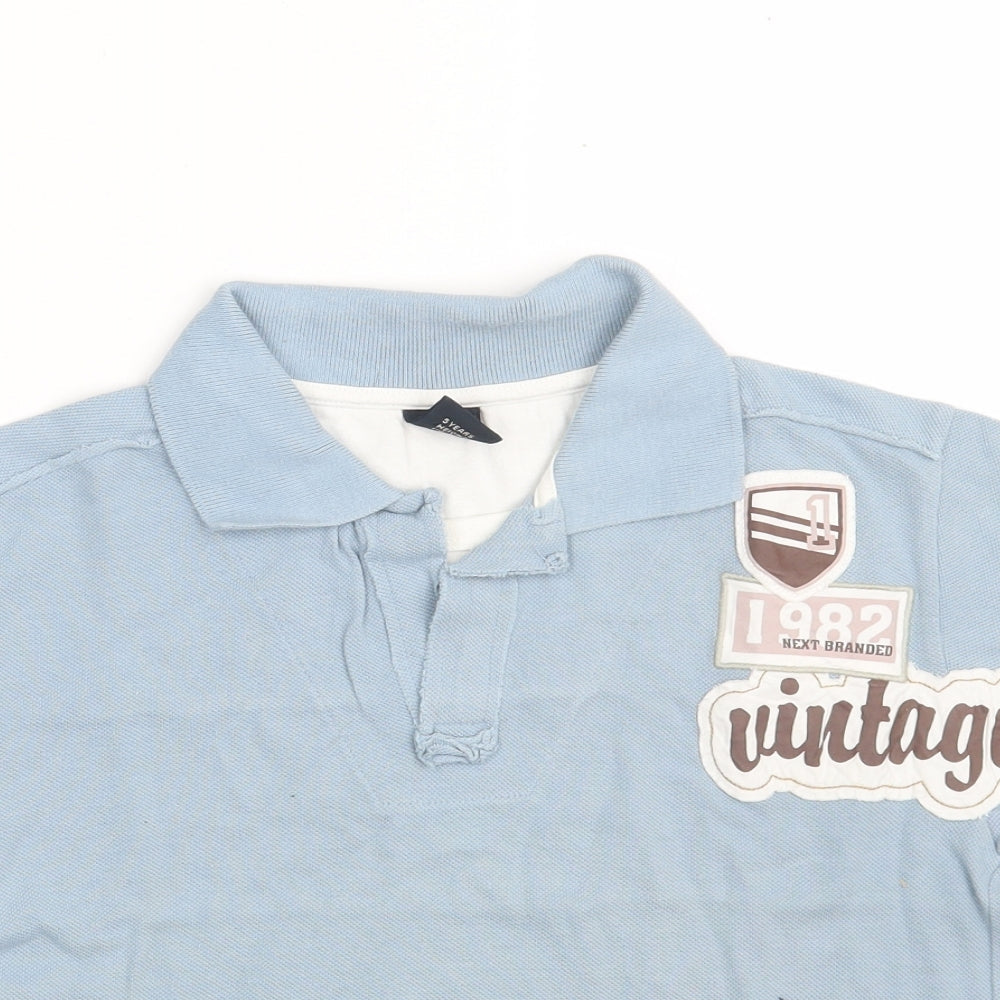 NEXT Boys Blue  100% Cotton Pullover Polo Size 5 Years Collared