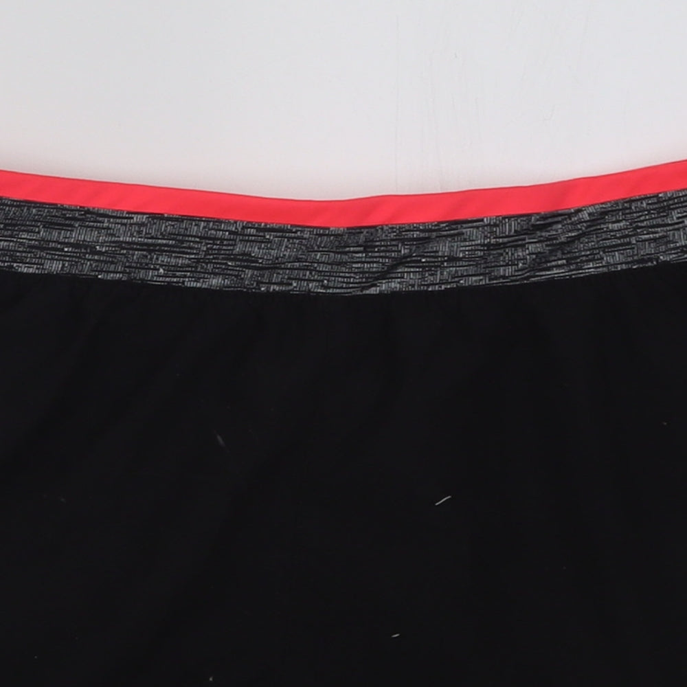 DECATHLON Womens Black  Polyester Sweat Shorts Size L L3 in Regular Pull On