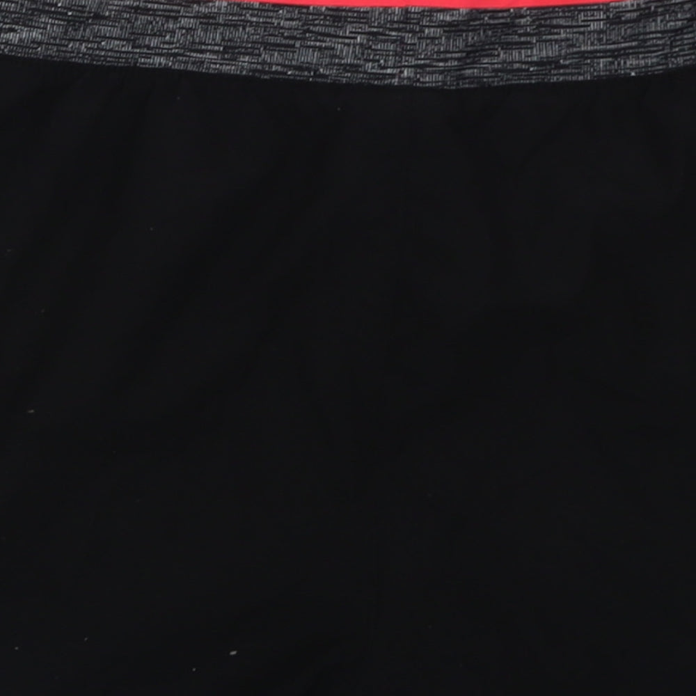 DECATHLON Womens Black  Polyester Sweat Shorts Size L L3 in Regular Pull On