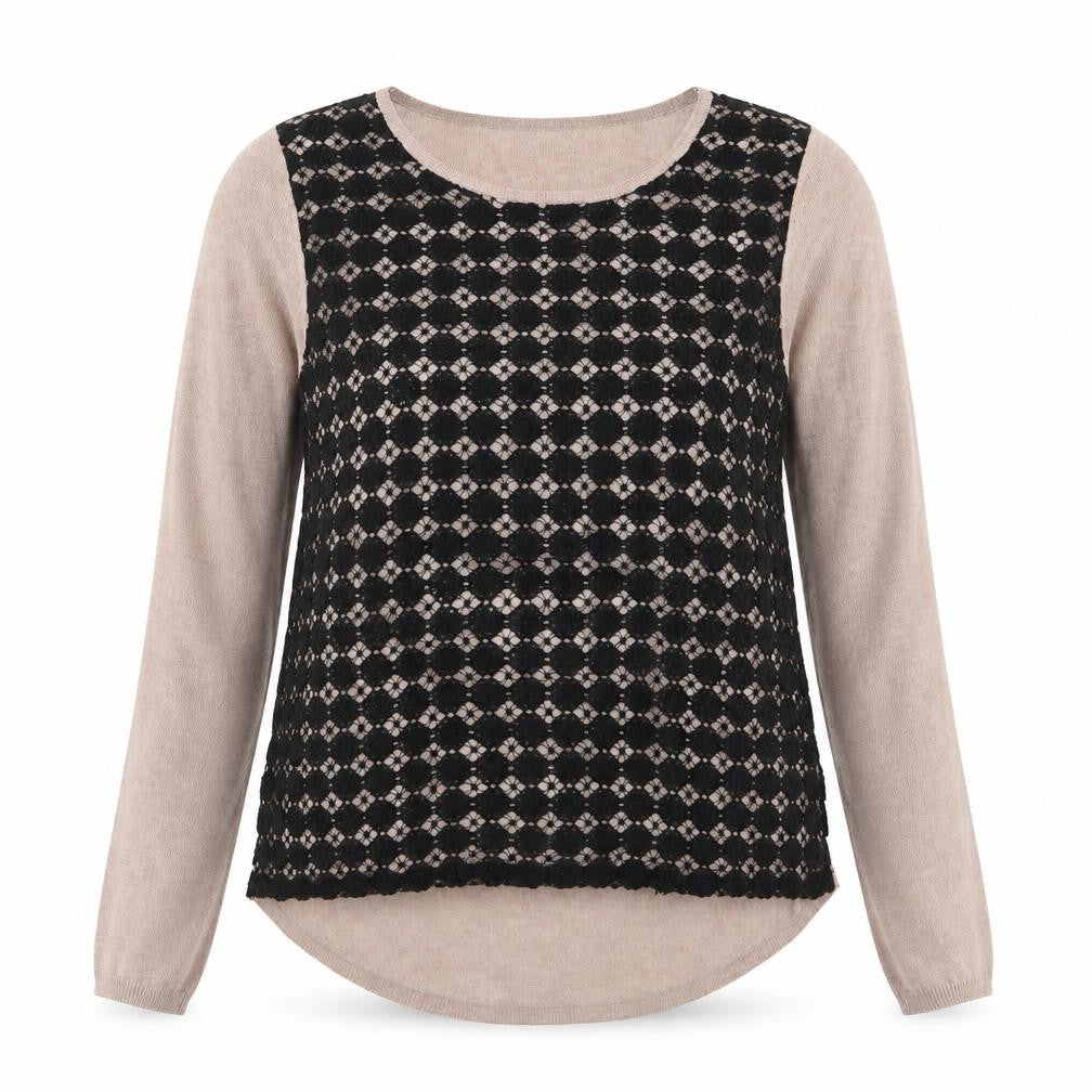 Marks and Spencer Womens Brown Round Neck  Viscose Pullover Jumper Size 8