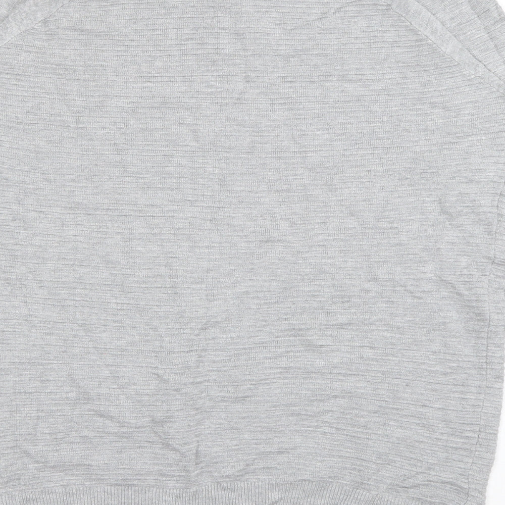 Avenue Womens Grey Round Neck  Viscose Pullover Jumper Size 14